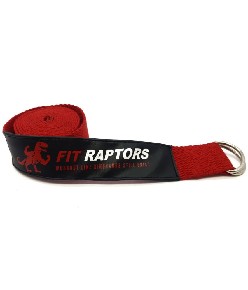     			FITRAPTORS - Red Cotton,Canvas Yoga Strap ( Pack of 1 )