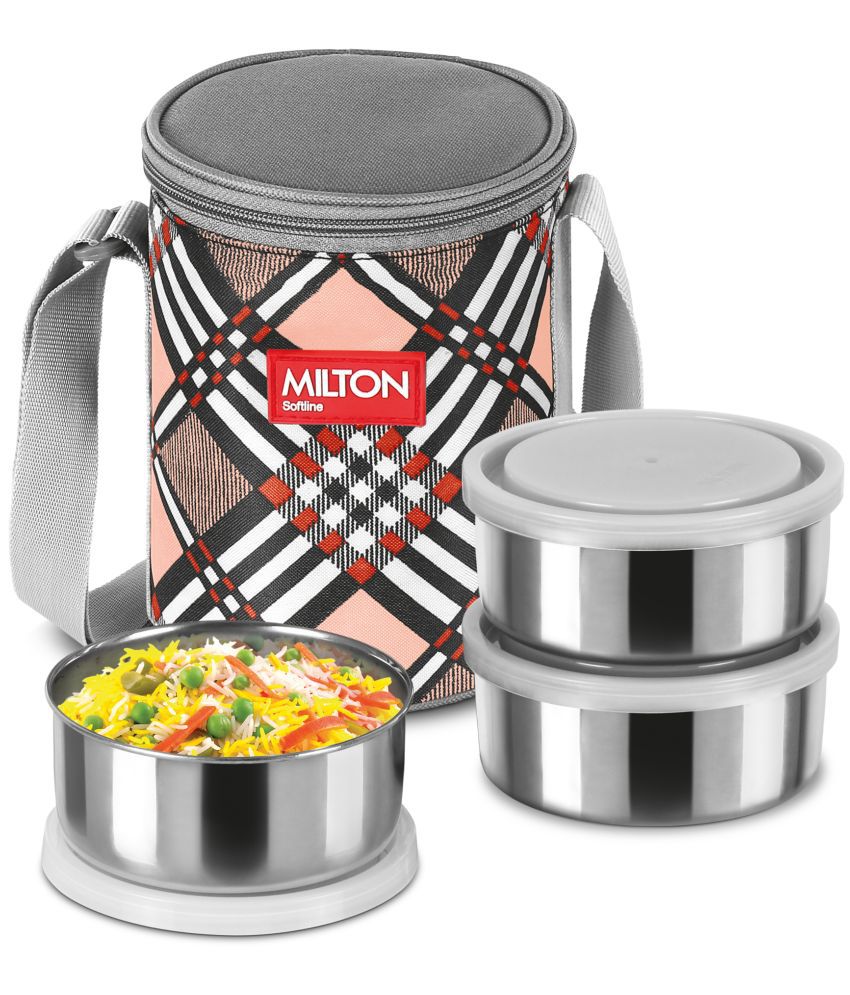     			Milton STEEL TREAT 3 Stainless Steel Lunch Box 3 - Container ( Pack of 1 )