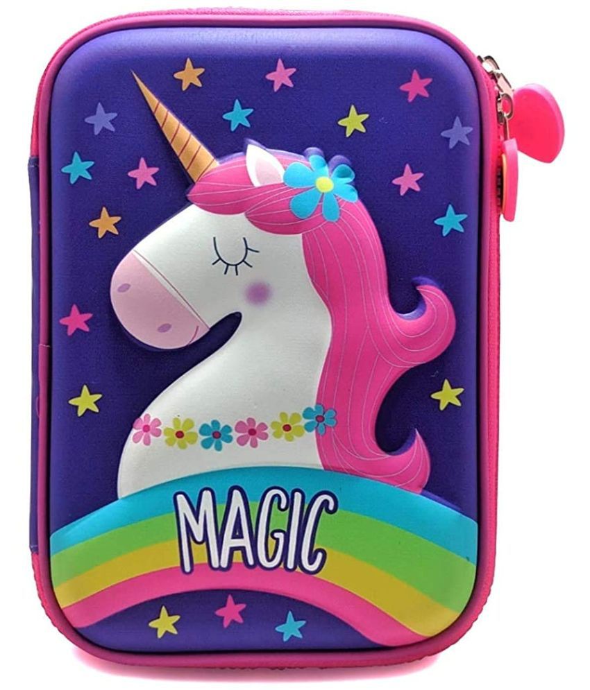     			SHB Multipurpose Case Pencil Pouch Box for Kids Gifting School Home Storage (Eva Hard Top, Magic Unicorn Star)