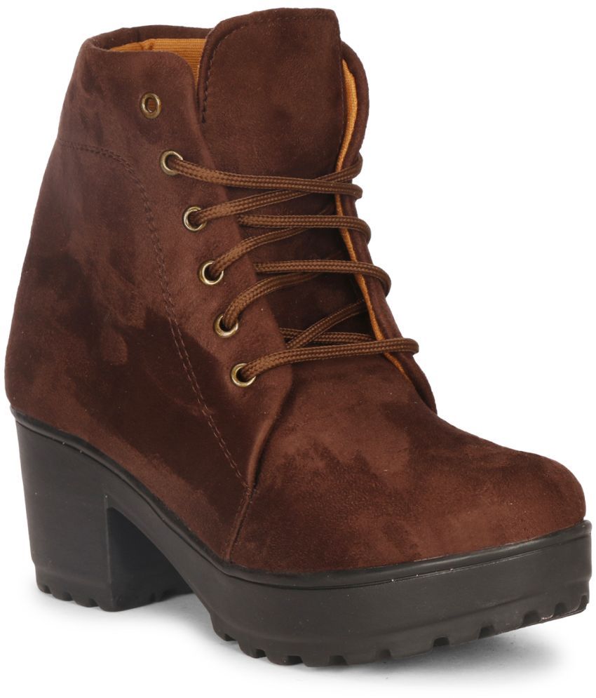     			Saheb - Brown Women's Ankle Length Boots