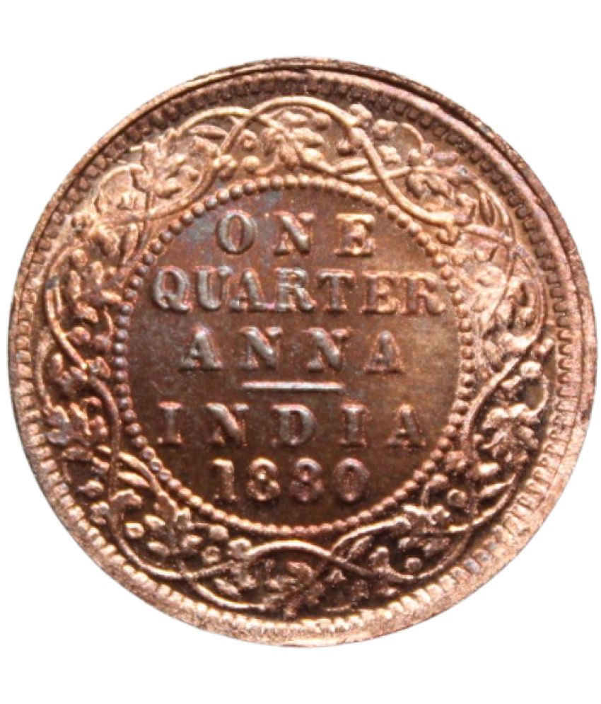     			newWay - 1 Quarter Anna (1880) Victoria Empress 1 Numismatic Coins