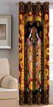 BELLA TRUE Ethnic Room Darkening Eyelet Curtain 7 ft ( Pack of 1 ) - Multicolor