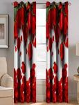 BELLA TRUE  Set of 2 Long Door Digital Printed Eyelet Polyester Multi Color Curtains ( 270 x 113 cm )