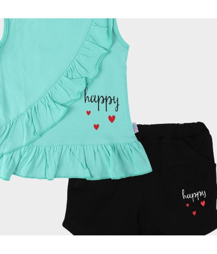 Affordable Men CATCUB - Green Cotton Girls Top With Shorts ( Pack of 1 ) - None 2025 at ShopCirc