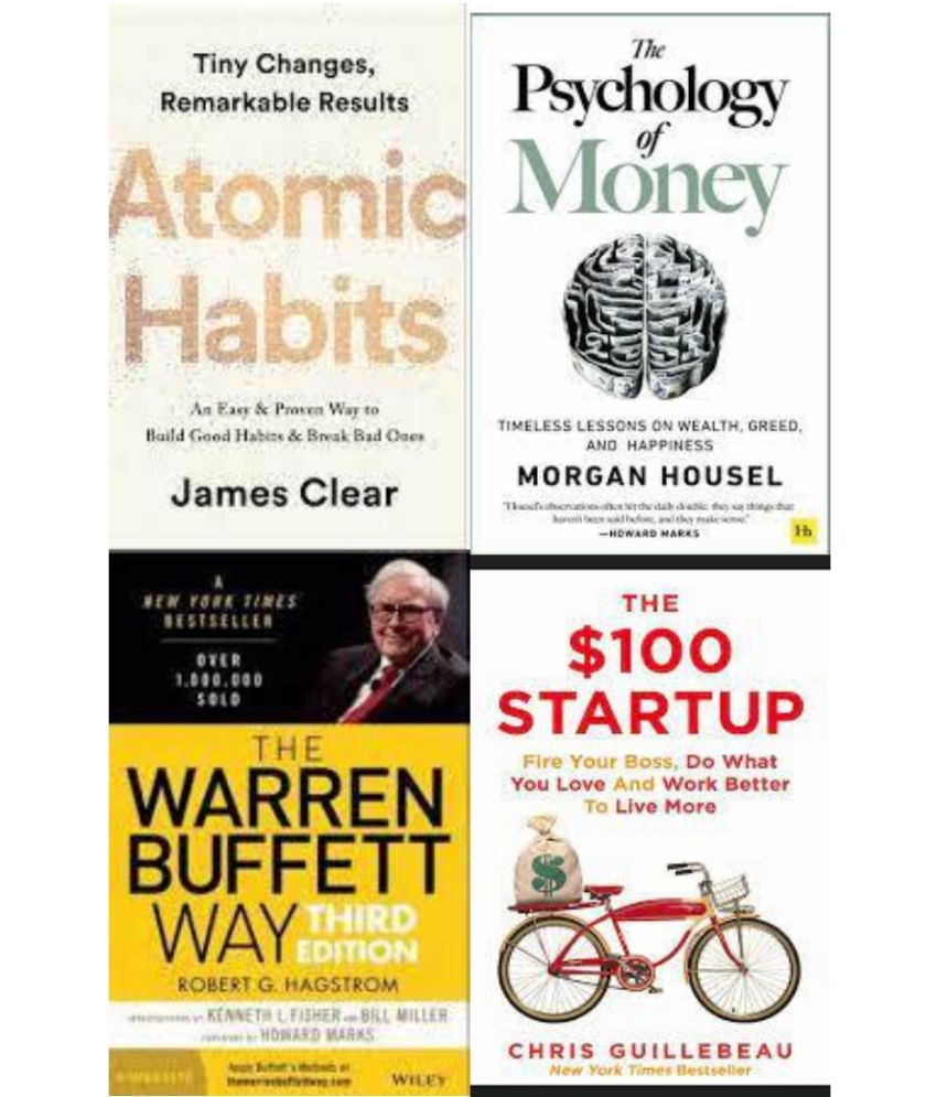     			Atomic Habits + The Psychology of Money +The warren buffett way +100 dollar startup