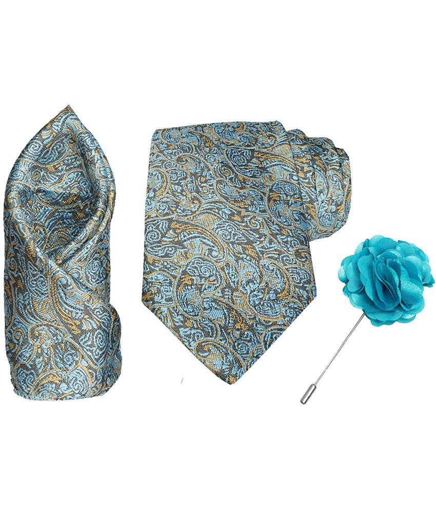     			Axlon Blue Paisley Silk Necktie