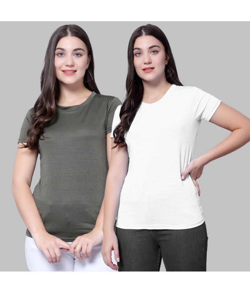     			Diaz - Multi Color Polyester Regular Fit Women's T-Shirt ( Pack of 2 )