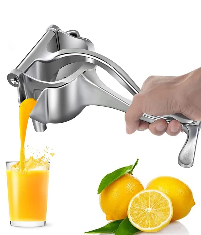     			HOMETALES Aluminium Kitchen Tool Hand Press Juicer with Handle For Pulpy Fruits, (1U)