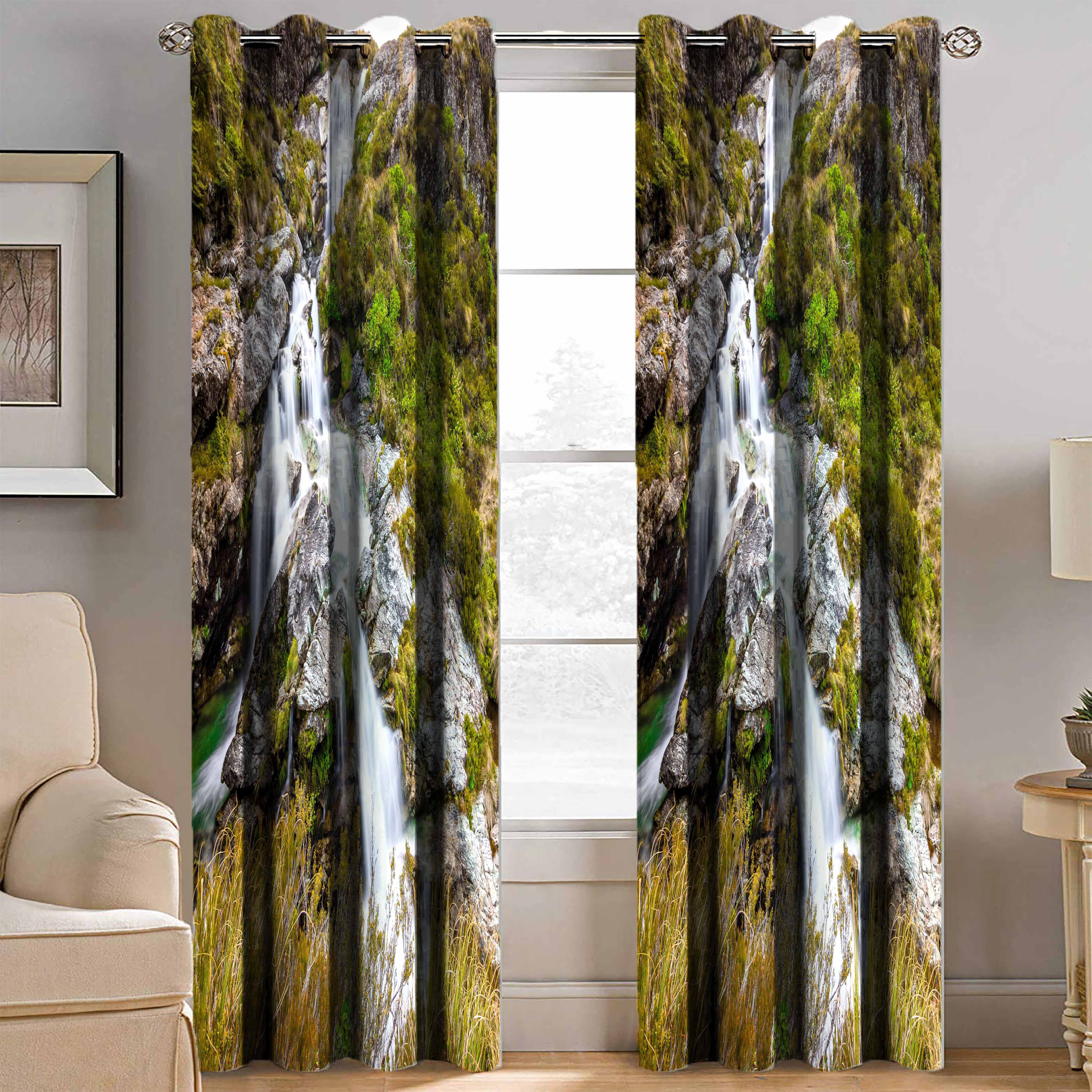     			BELLA TRUE - Multicolor Pack of 2 Polyester Window Curtain (4 ft X 5 ft)