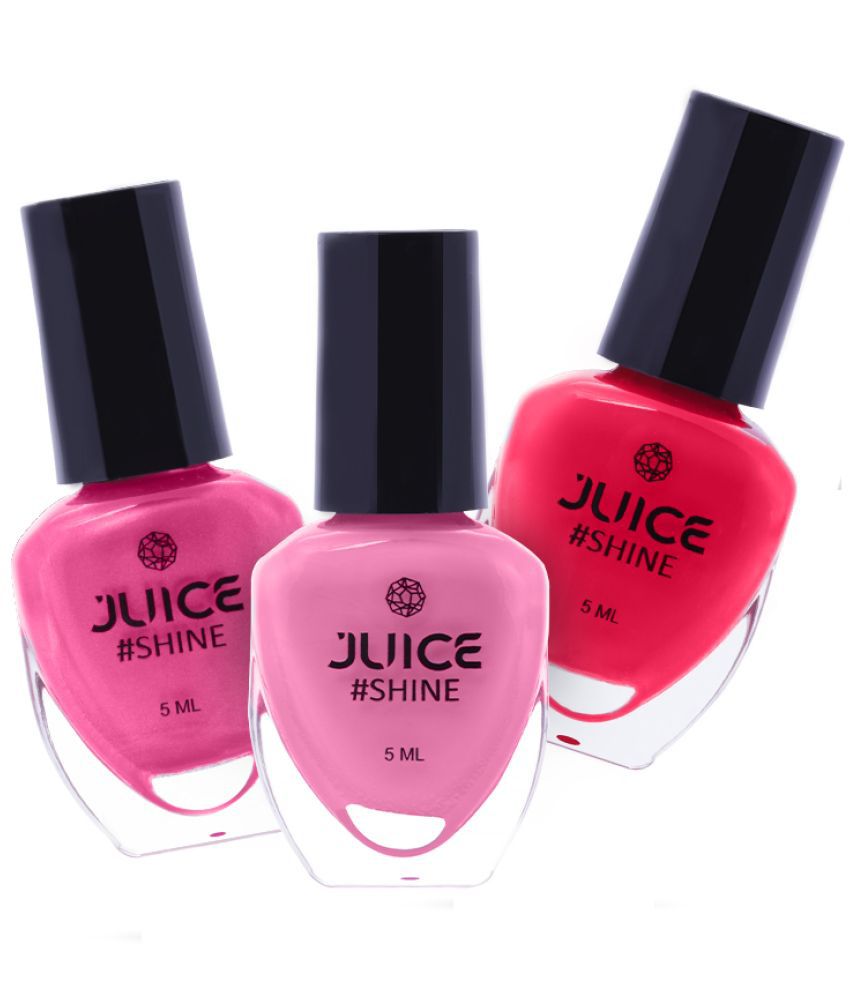     			Juice - Pink Glossy Nail Polish Kit ( Pack of 3 )