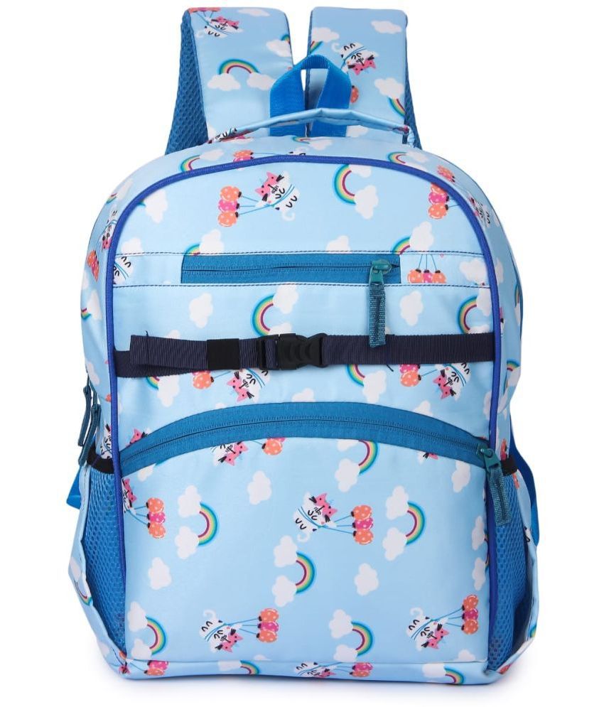     			SAKWOODS - Blue Polyester Backpack For Kids