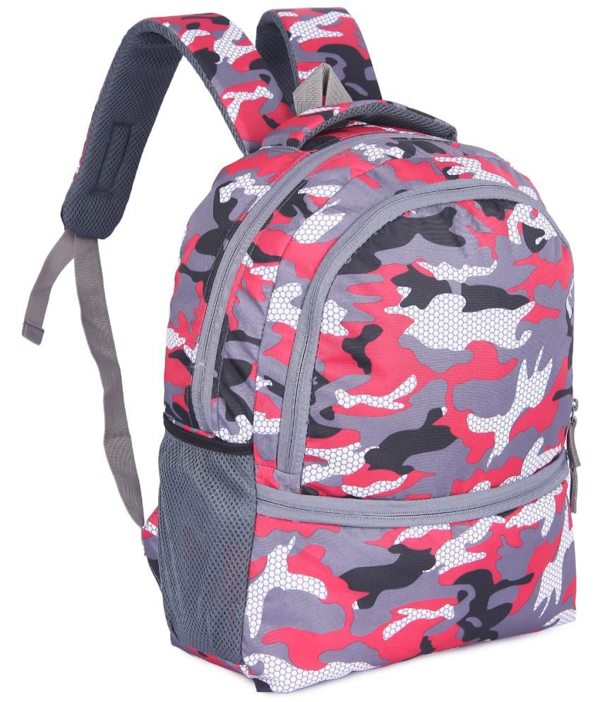     			SAKWOODS - Pink Polyester Backpack For Kids