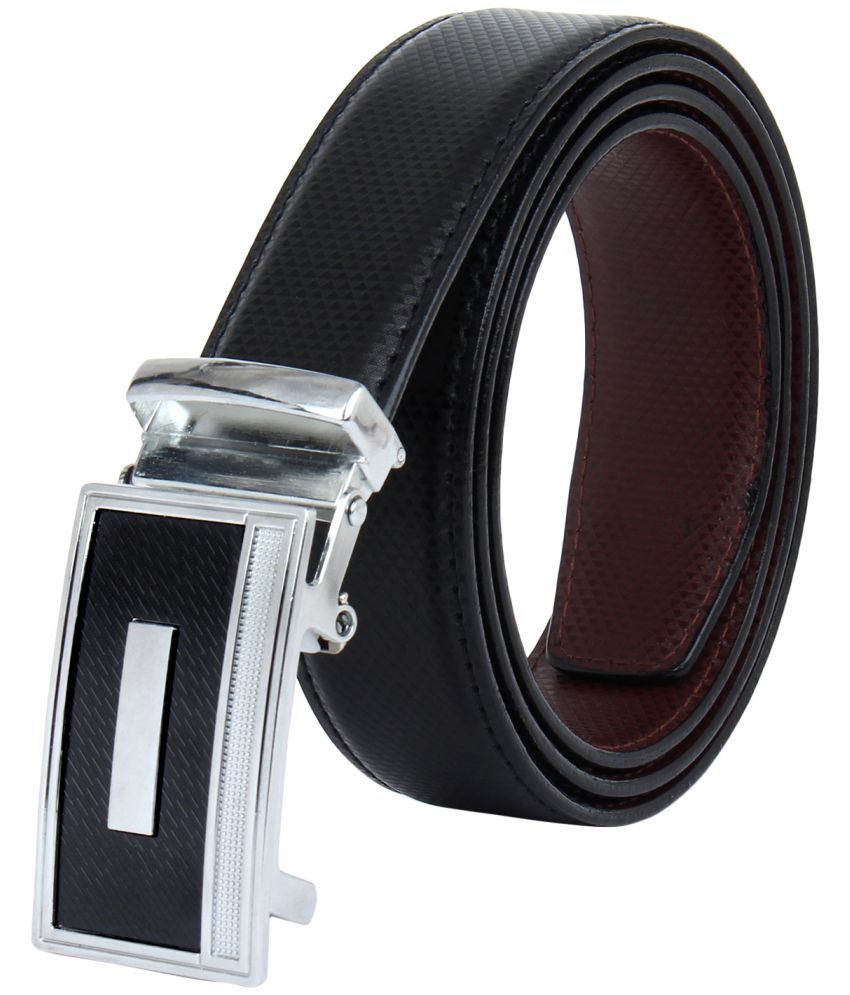     			Zacharias - Black Leather Men's Reversible Belt ( Pack of 1 )