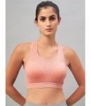 C9 Airwear - Peach Nylon Lightly Padded Women's Sports Bra ( Pack of 1 )