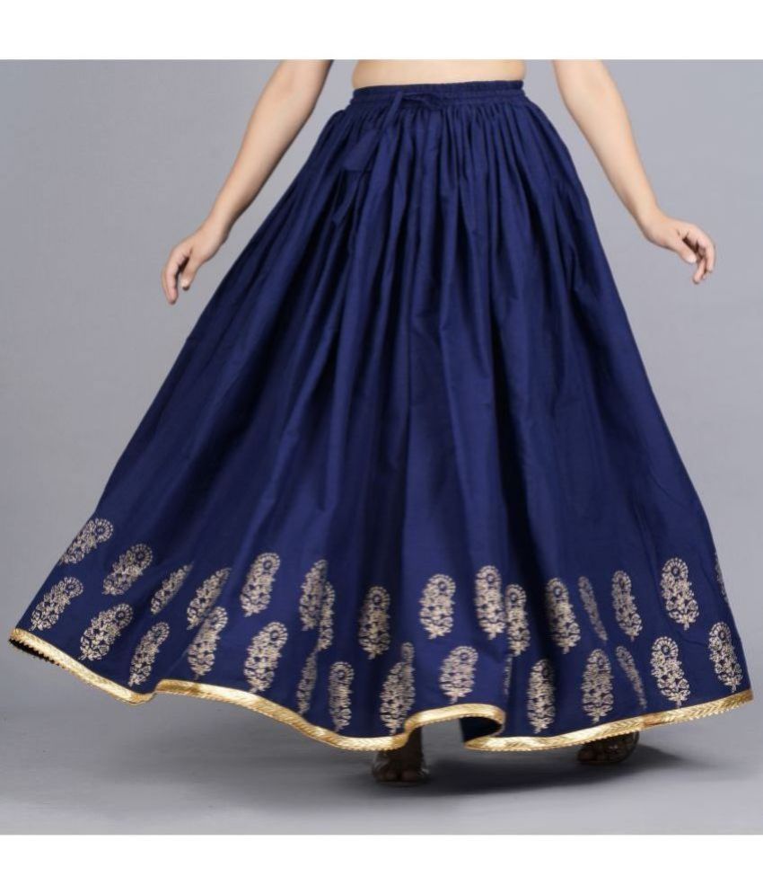     			FABRR - Navy Cotton Women's Ball Gown Skirt ( Pack of 1 )