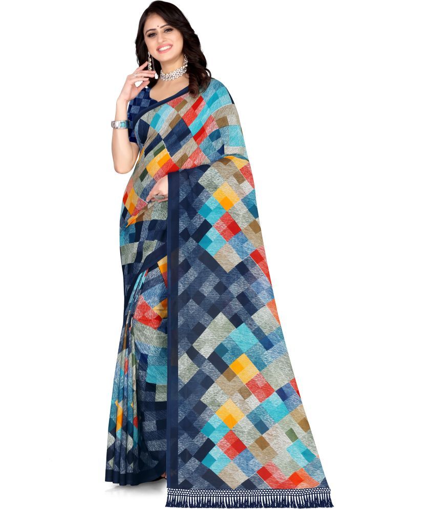     			LEELAVATI - Multicolor Georgette Saree With Blouse Piece ( Pack of 1 )