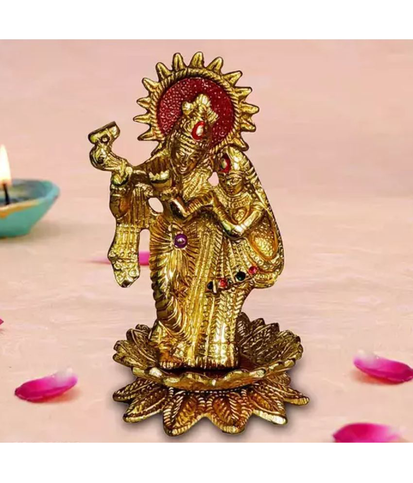     			PAYSTORE - Metal Radha Krishna Religious Showpiece Idol 5 cm ( Pack of 1 )
