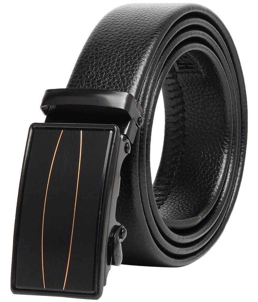     			Zacharias - Black Leather Men's Casual Belt ( Pack of 1 )