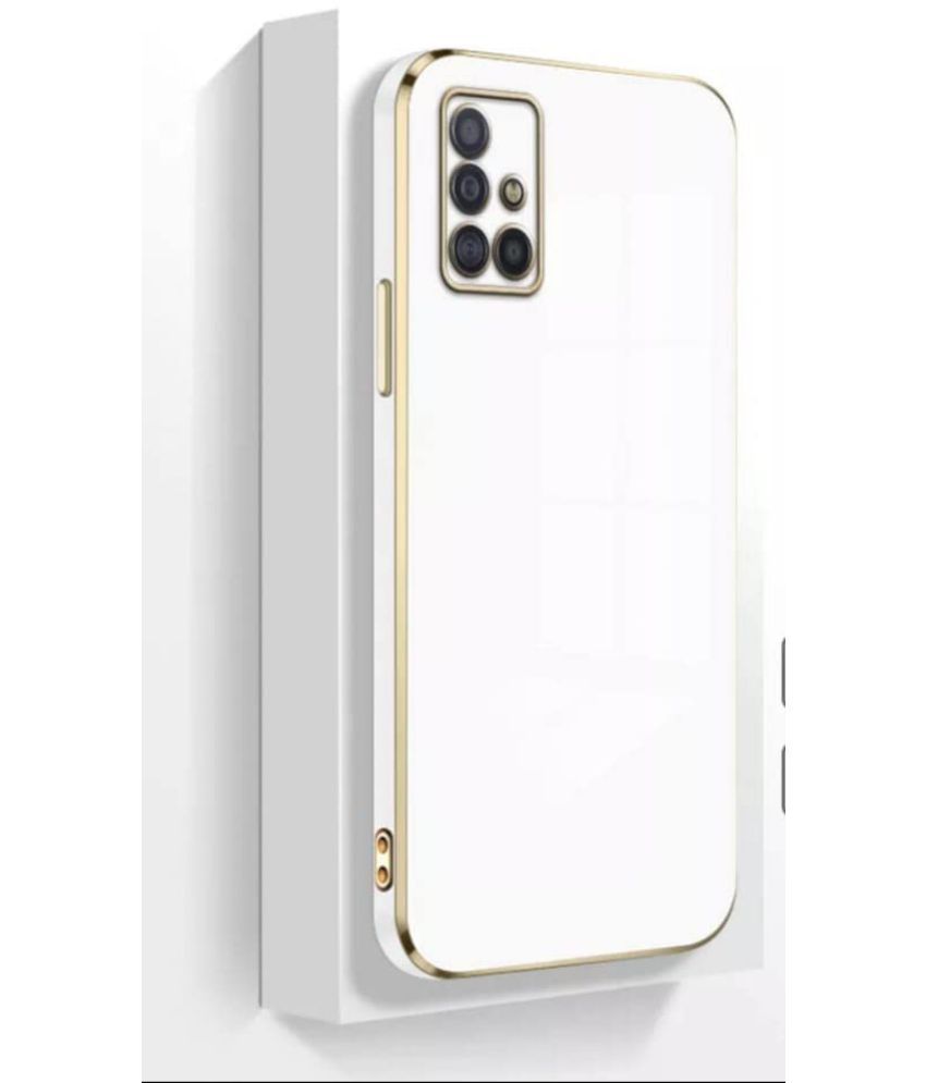     			Bright Traders - White Silicon Plain Cases Compatible For Samsung Galaxy M31S ( Pack of 1 )
