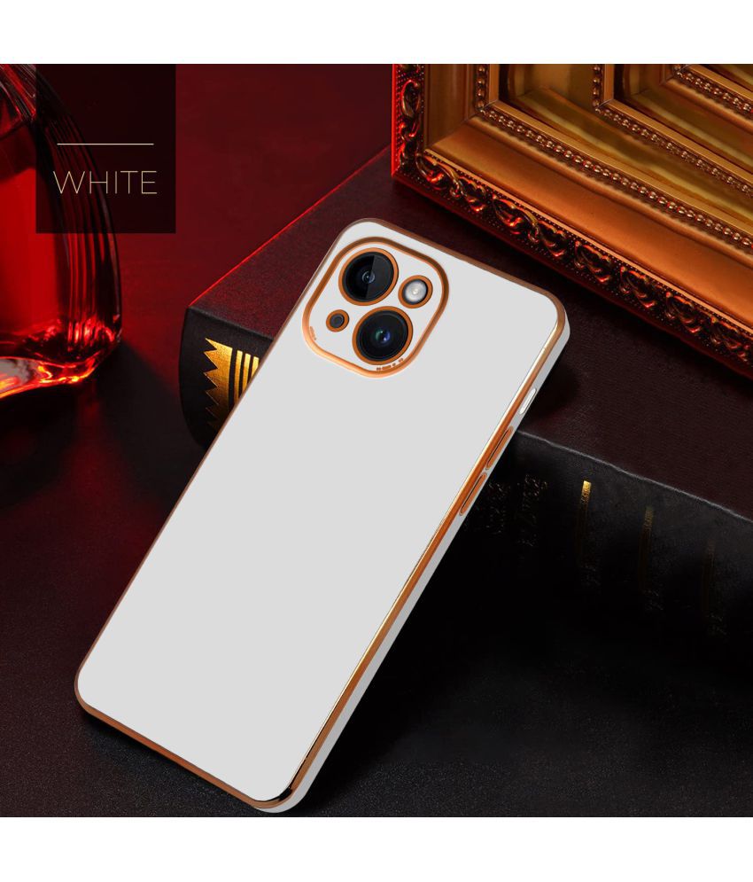     			Bright Traders - White Silicon Silicon Soft cases Compatible For Iphone 14 Plus ( Pack of 1 )