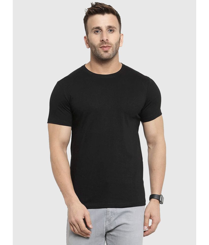     			COLOR TRIBES Pack of 1 Cotton Regular Fit Men's T-Shirt ( Black )