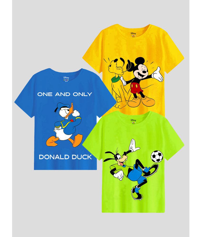     			Kuchipoo - Multi Color Cotton Blend Boy's T-Shirt ( Pack of 3 )