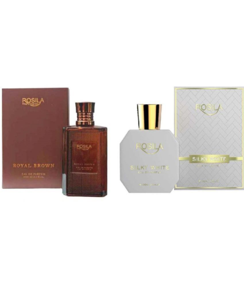     			ROSILA - Rosila 1 Royal Brown & 1 Silky White Eau De Parfum (EDP) For Men,Women 200 ( Pack of 2 )