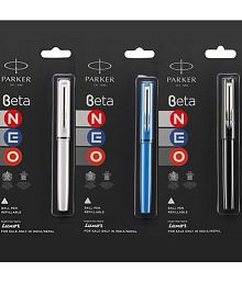 Parker Beta Neo Ball Pen (Pack Of 3, Blue)