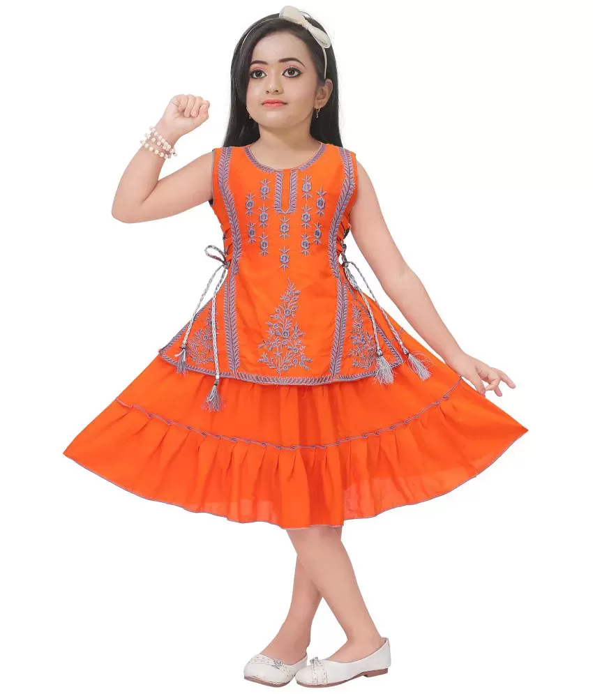 GAME BEGINS - Red Cotton Girls Fit And Flare Dress ( Pack of 1 ) - Buy GAME  BEGINS - Red Cotton Girls Fit And Flare Dress ( Pack of 1 ) Online at Low  Price - Snapdeal