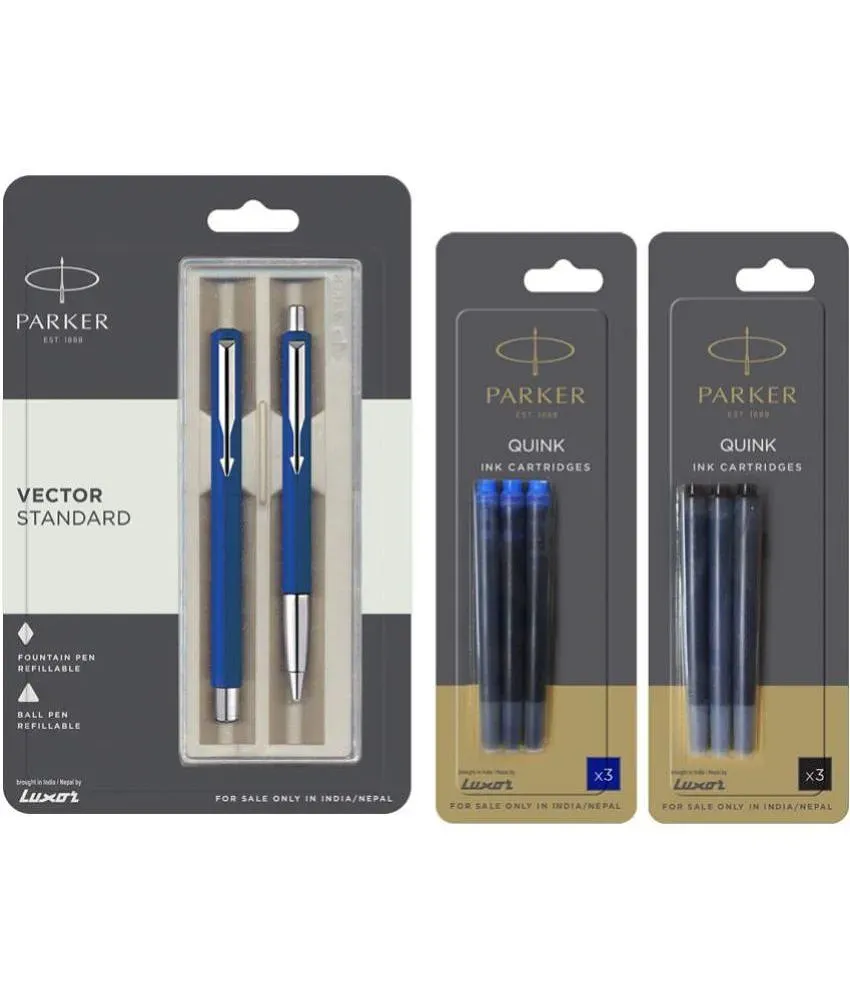 Buy Parker Ball Pen - Vector Standard, Blue, Refillable, Black