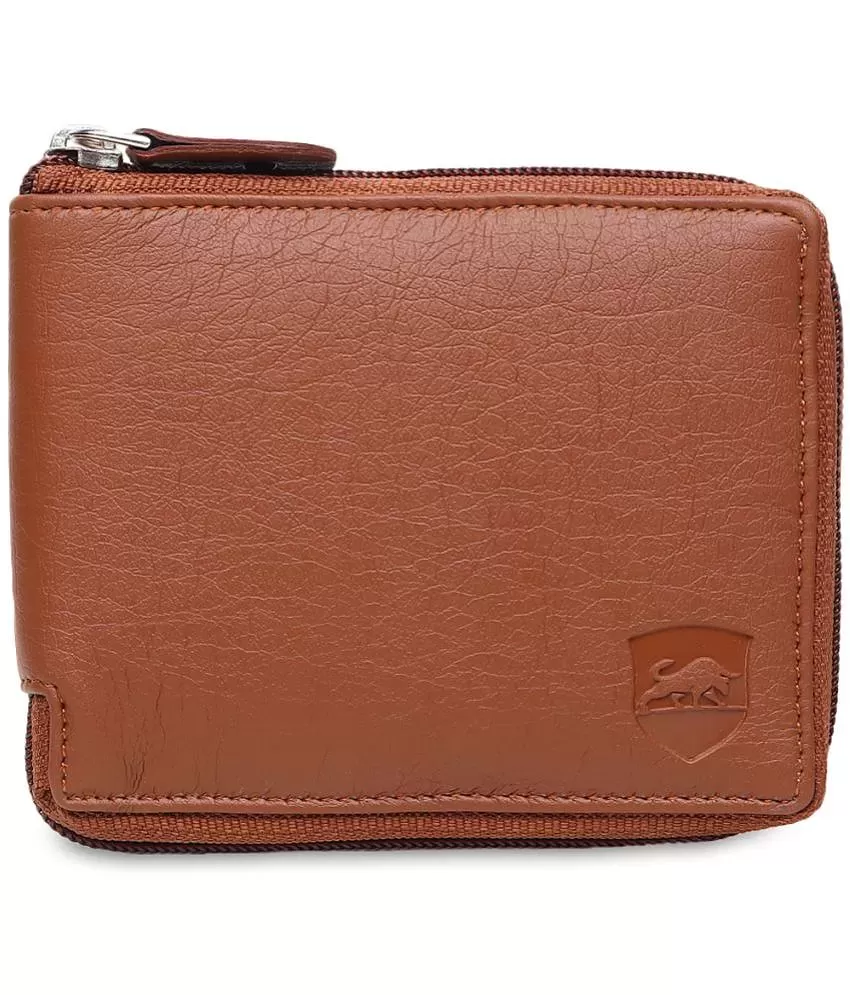 Nice Purse Brown PU Men's Zip Around Wallet,Two Fold Wallet,Coin Pouch (  Pack of 1 ): Buy Online at Low Price in India - Snapdeal
