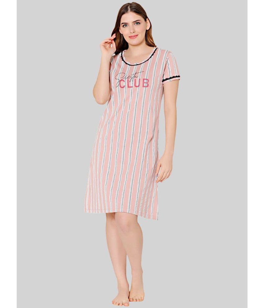     			Bodycare - Pink Cotton Women's Nightwear Night Dress ( Pack of 1 )