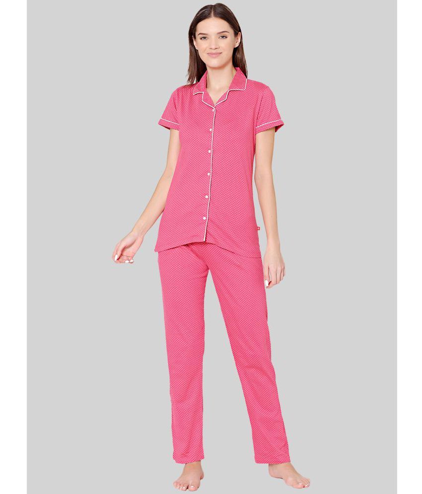     			Bodycare - Pink Cotton Women's Nightwear Nightsuit Sets ( Pack of 1 )