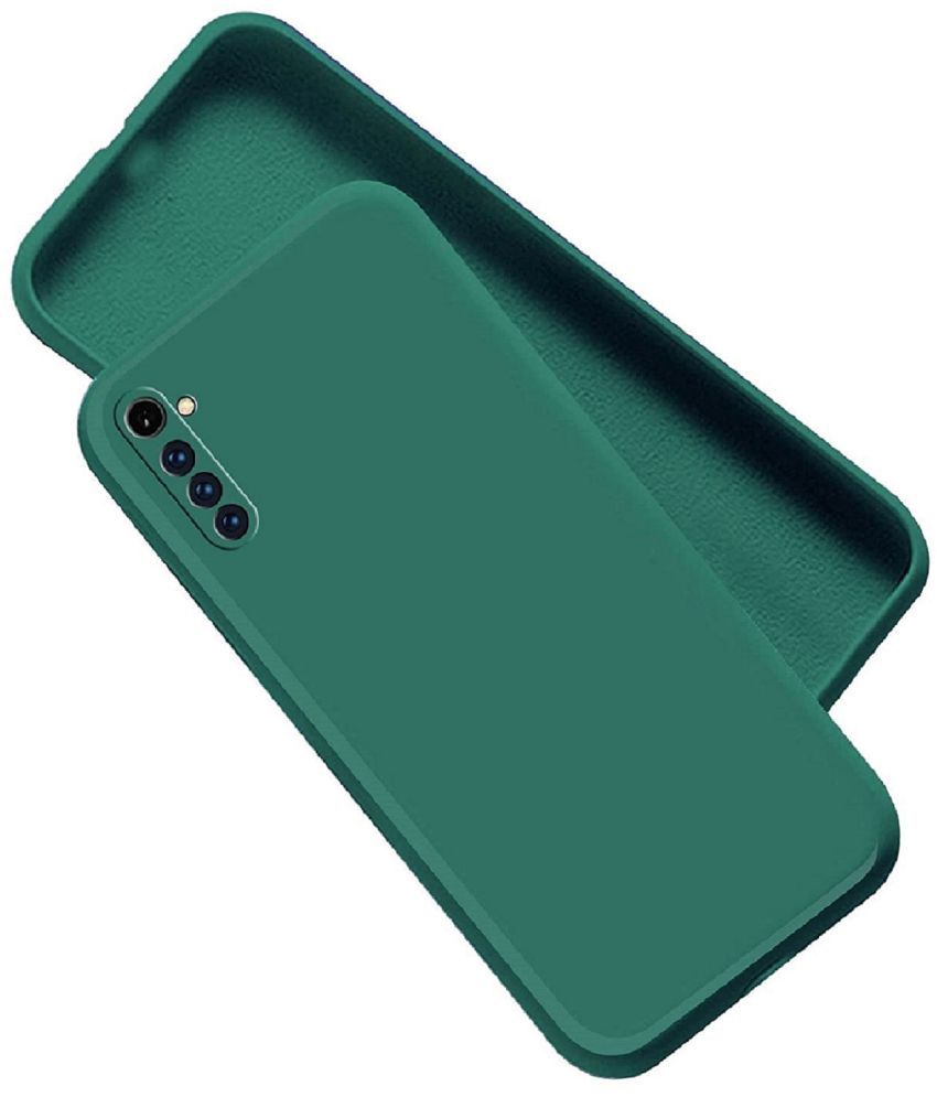     			Case Vault Covers - Green Silicon Plain Cases Compatible For Realme 6S ( Pack of 1 )