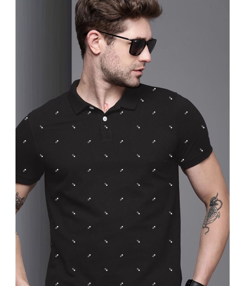     			Merriment - Black Cotton Blend Regular Fit Men's Polo T Shirt ( Pack of 1 )