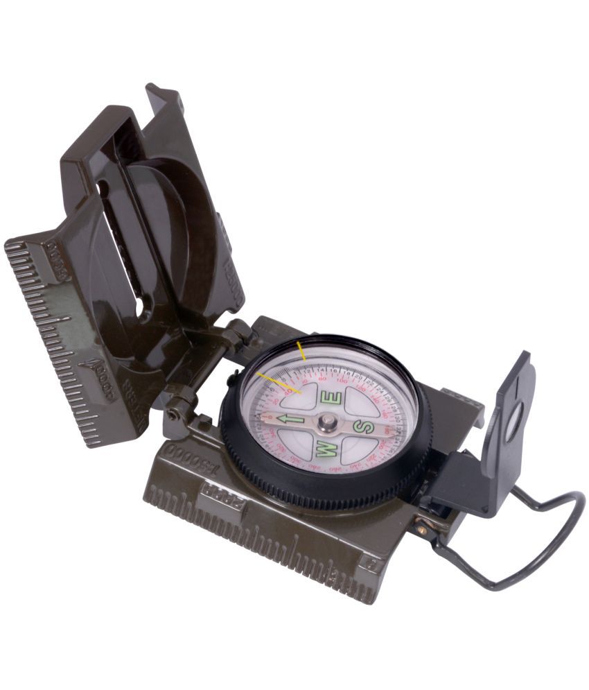     			Metal Military Hiking Camping Lens Lensatic Magnetic Compass