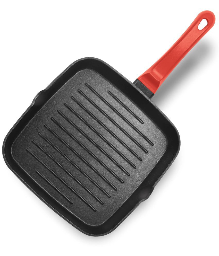     			Milton Pro Cook Die Cast Aluminium Grill Pan, 24 cm, Black | Non Stick | Flame & Hot Plate Safe | Food Grade | Dishwasher Safe