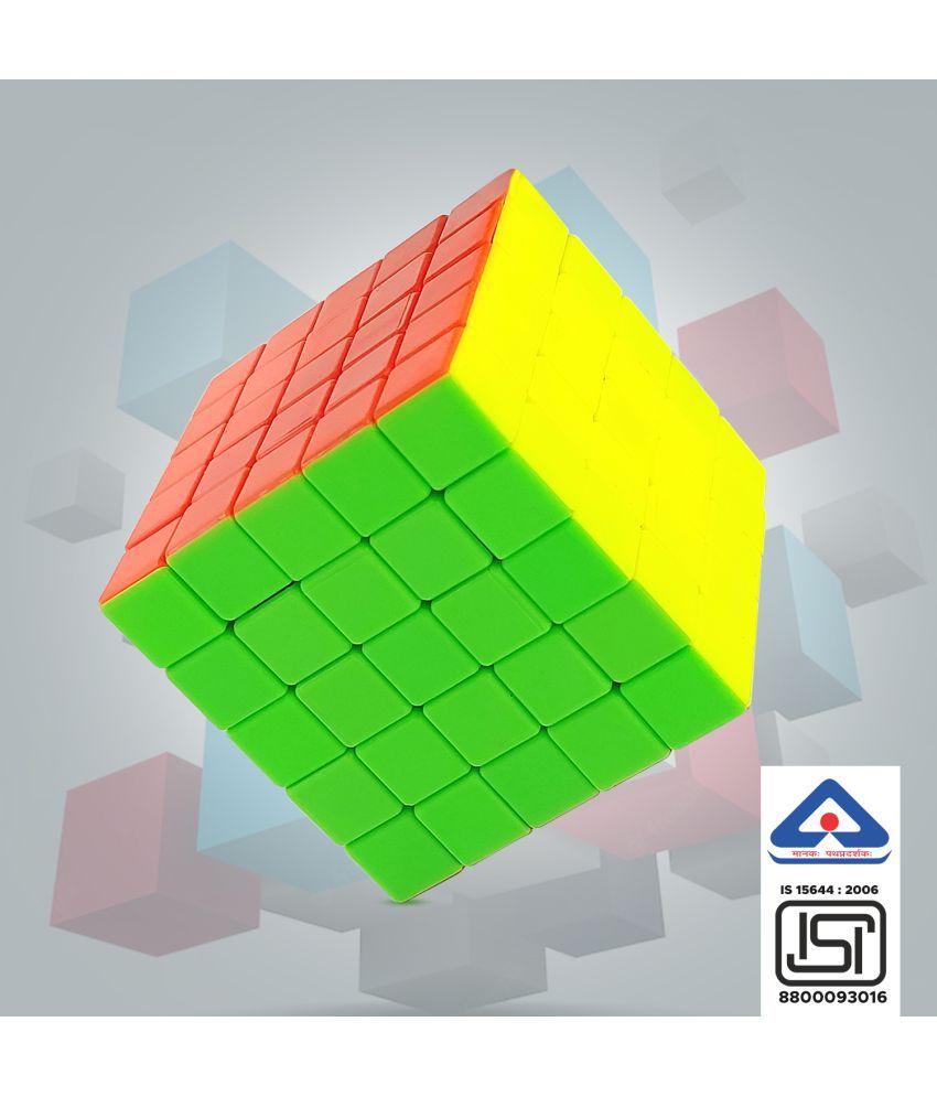     			NHR Cube 5x5 High Speed Sticker Less Magic Puzzle Cube Game Toy  (1 Piece)