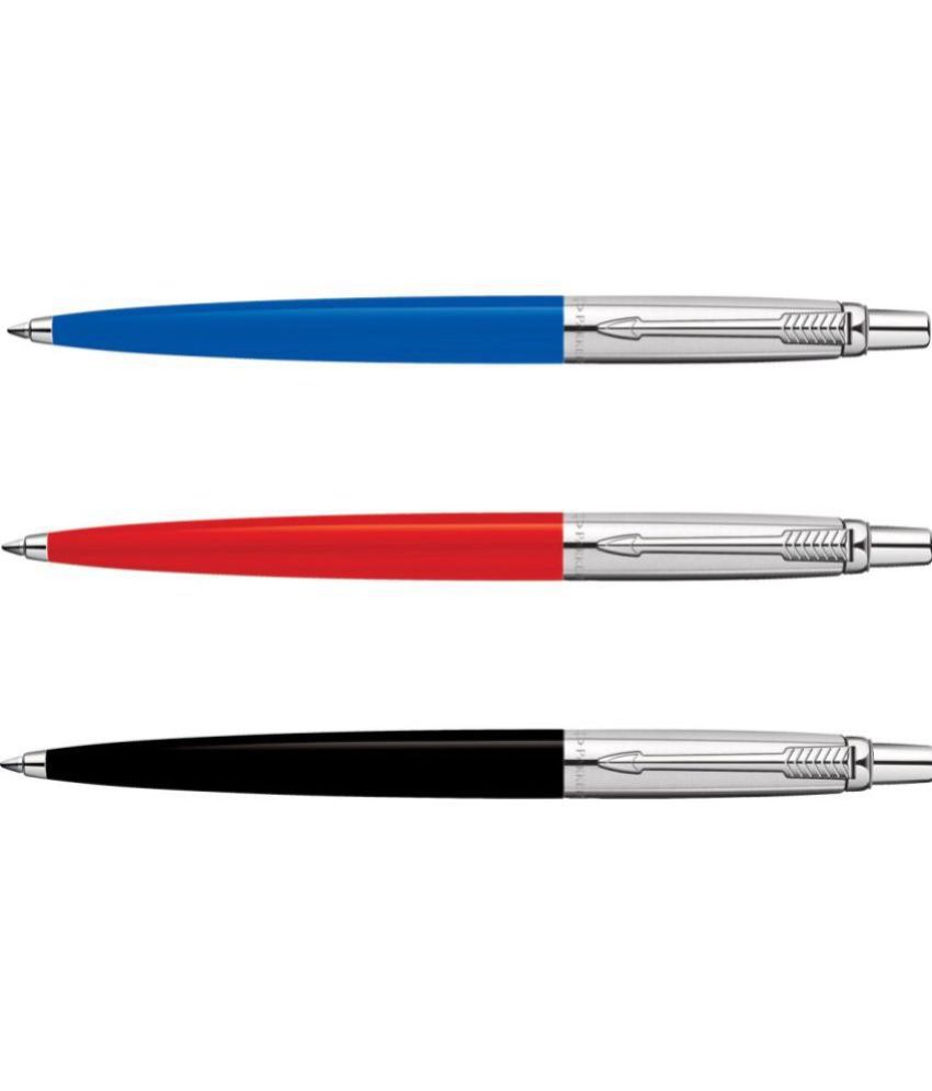     			Parker Jotter Standard Multicolor Ct Ball Pen (Pack Of 3, Blue)