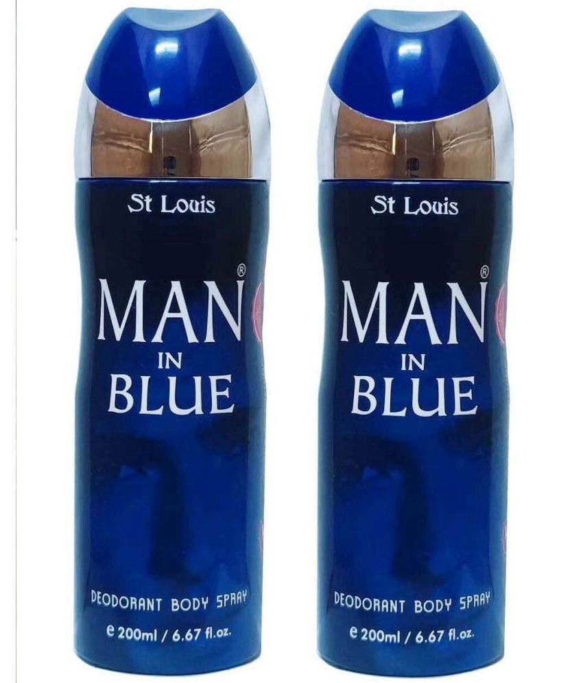     			St Louis - 2 MAN IN BLUE DEODORANT. Deodorant Spray for Men,Women 400 ml ( Pack of 2 )