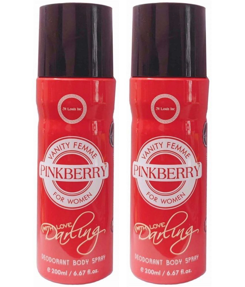     			St Louis - 2 PINKBERRY DARLING  200ML Deodorant Spray for Unisex 400 ml ( Pack of 2 )