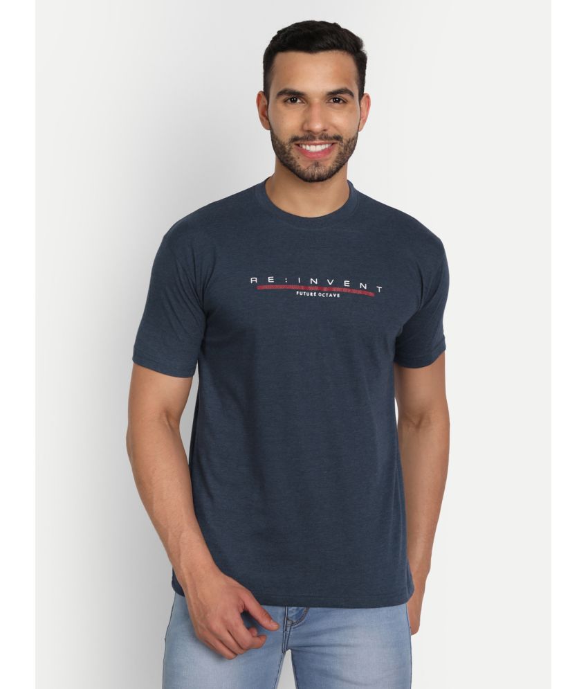     			Zeffit - Blue Cotton Blend Regular Fit Men's T-Shirt ( Pack of 1 )