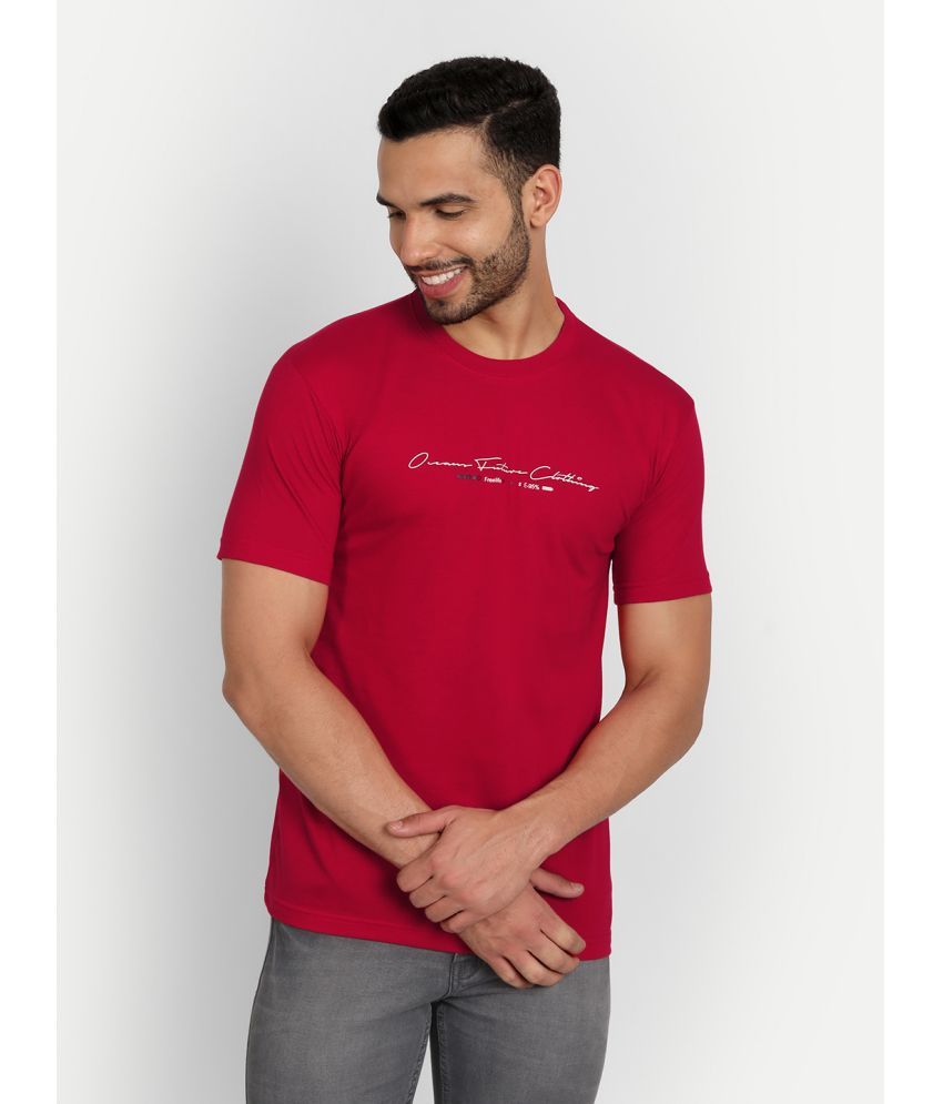     			Zeffit - Red Cotton Blend Regular Fit Men's T-Shirt ( Pack of 1 )