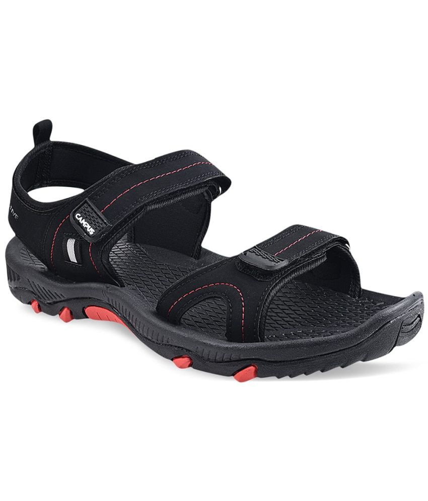     			Campus - Black Men's Floater Sandals