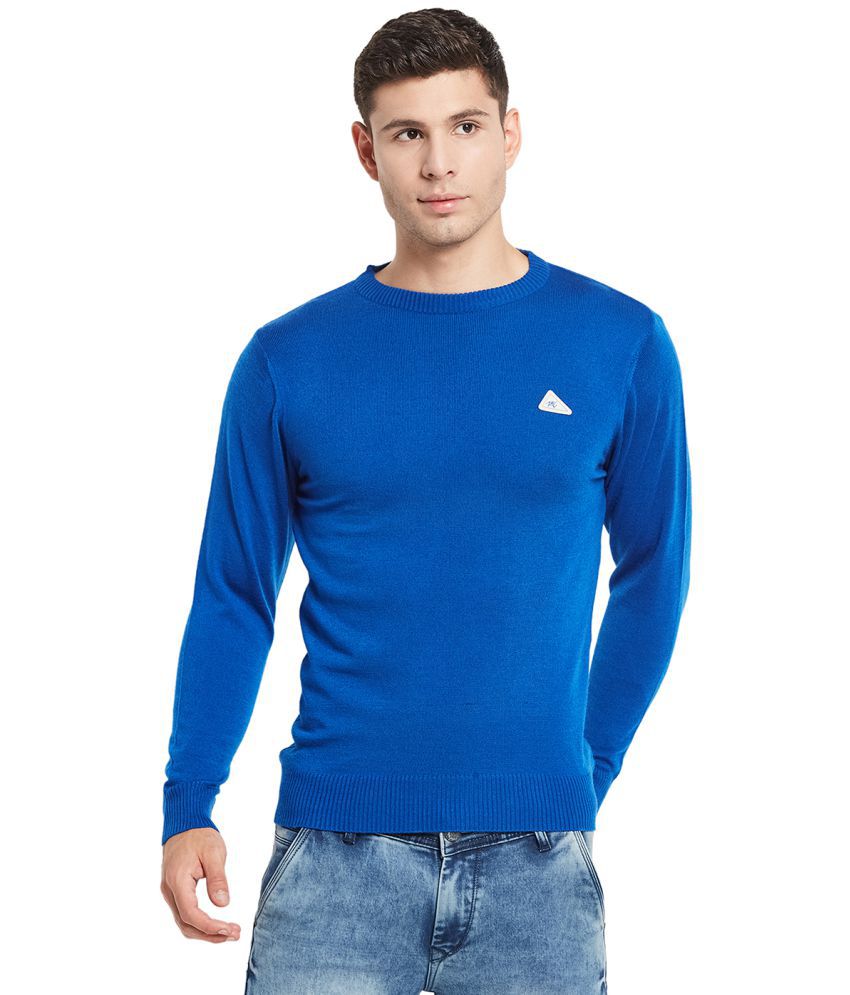     			Monte Carlo - Blue Woollen Blend Men's Regular Fit Pullover Sweater ( Pack of 1 )