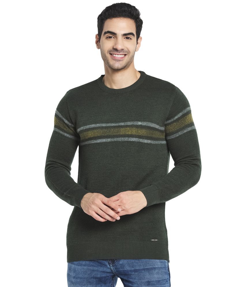     			Monte Carlo - Green Woollen Blend Men's Regular Fit Pullover Sweater ( Pack of 1 )