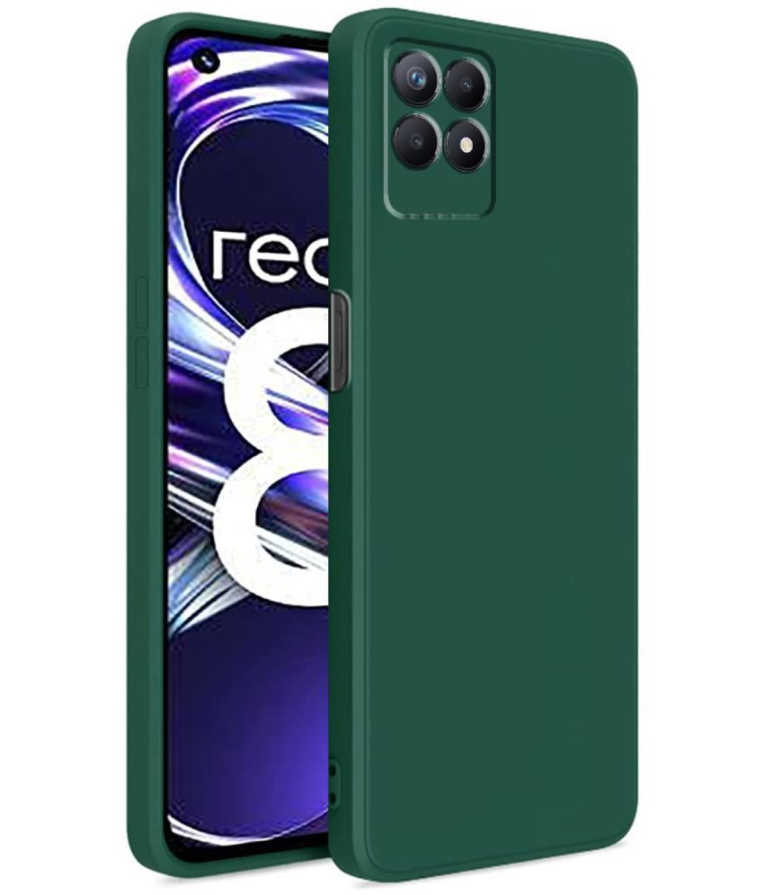     			Case Vault Covers - Green Silicon Plain Cases Compatible For Realme Narzo 50 ( Pack of 1 )