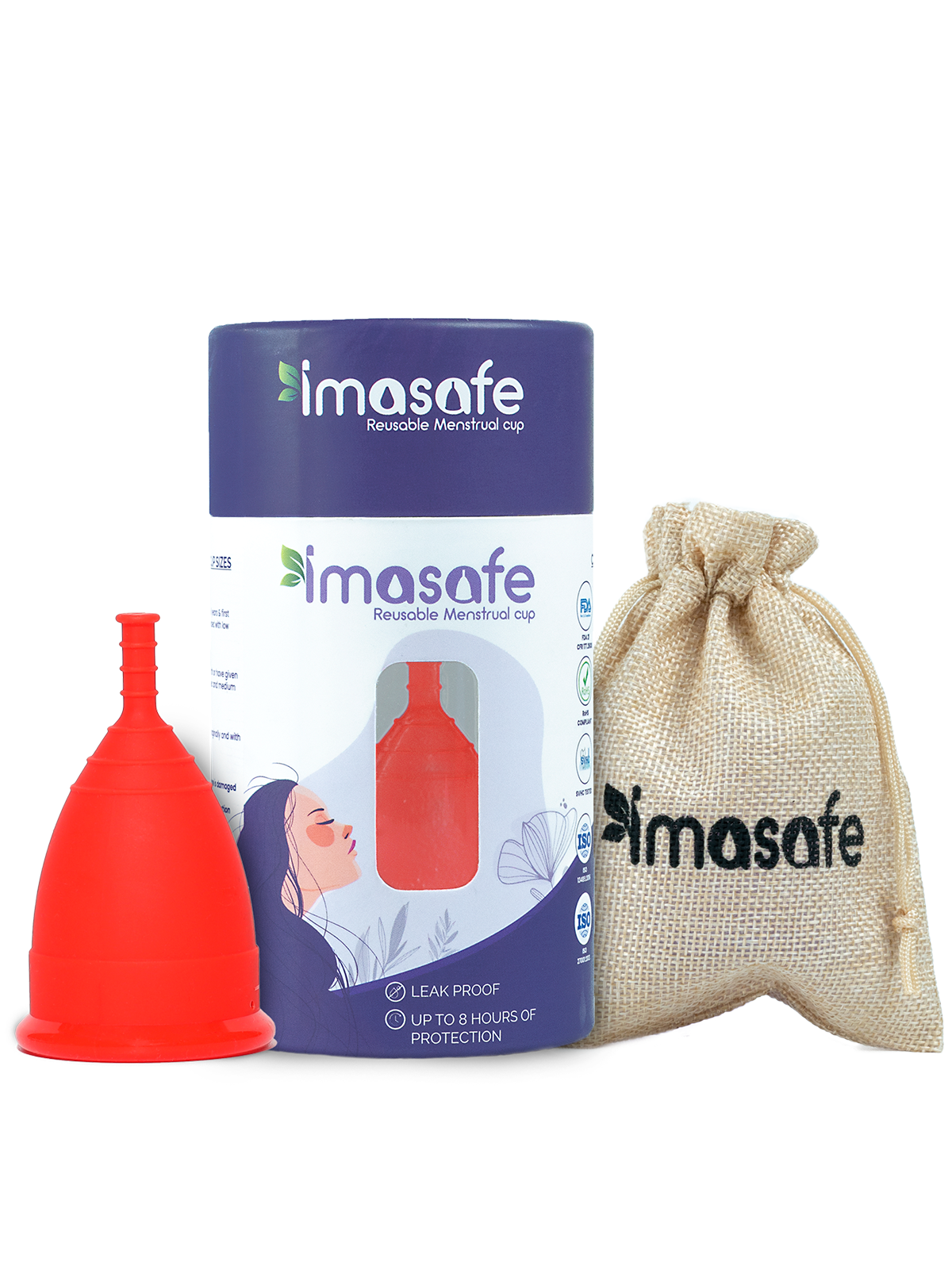     			Imasafe - Silicone Reusable Menstrual Cup Large ( Pack of 1 )