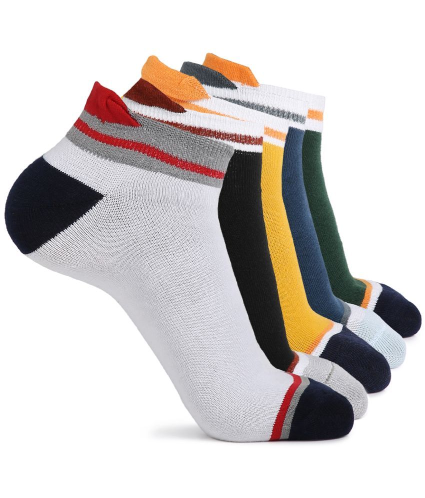     			Kolor Fusion Cotton Men's Colorblock Multicolor Ankle Length Socks ( Pack of 5 )