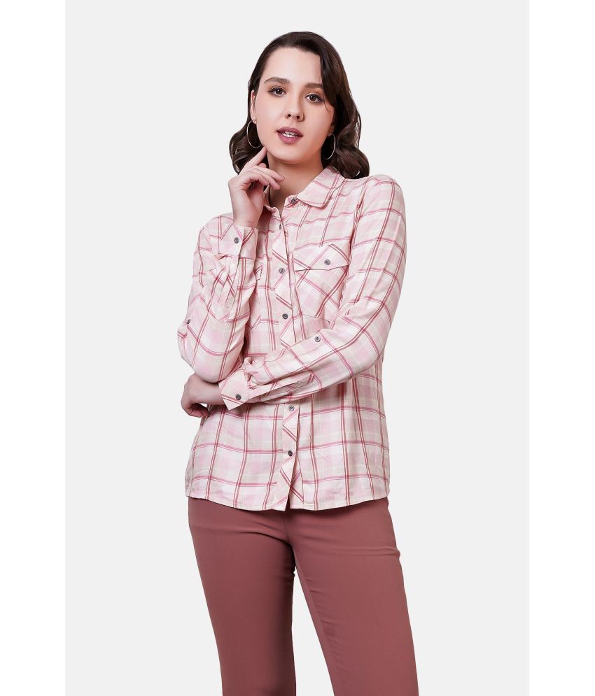     			NUEVOSDAMAS - Pink Rayon Women's Shirt Style Top ( Pack of 1 )